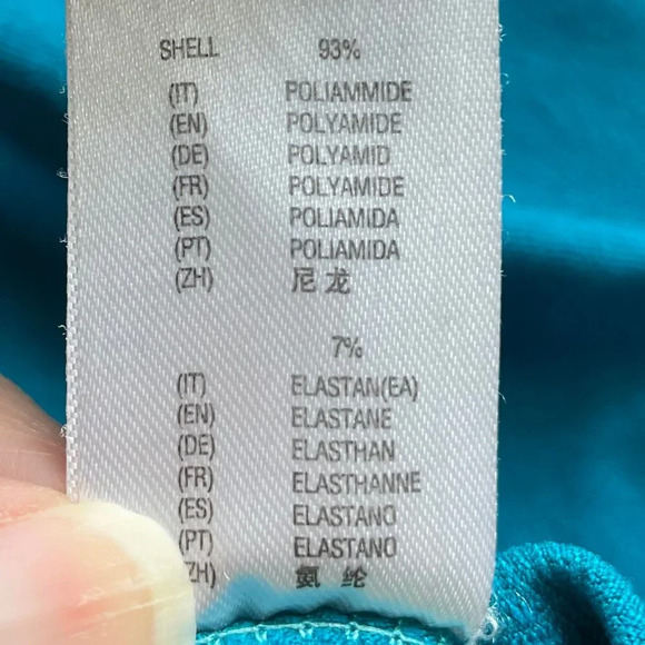 Diadora Activewear LS 1/4 Zip Polyamide Elastane Hooded Top Turquoise Sz M/L - Picture 11 of 15